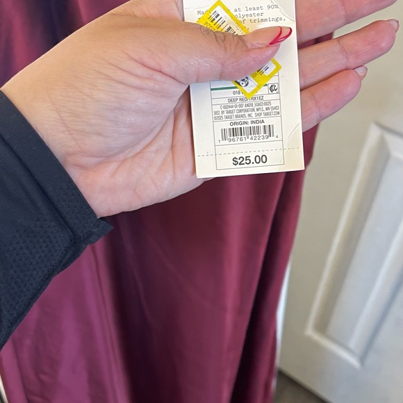 a new day Burgundy Slip Dress - Picture 3 of 3